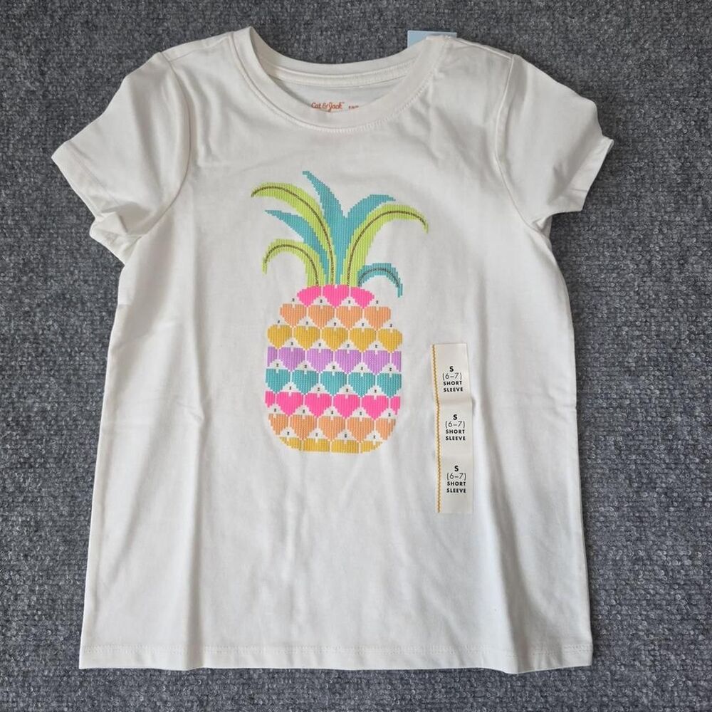 Pineapple Girls White and Cream T-shirt